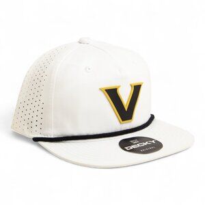 Vanderbilt Commodores Black 3D Perforated Rope Hat- White/ Black